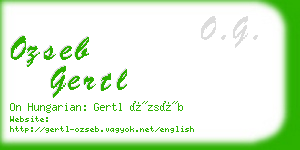 ozseb gertl business card